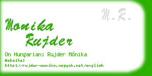 monika rujder business card